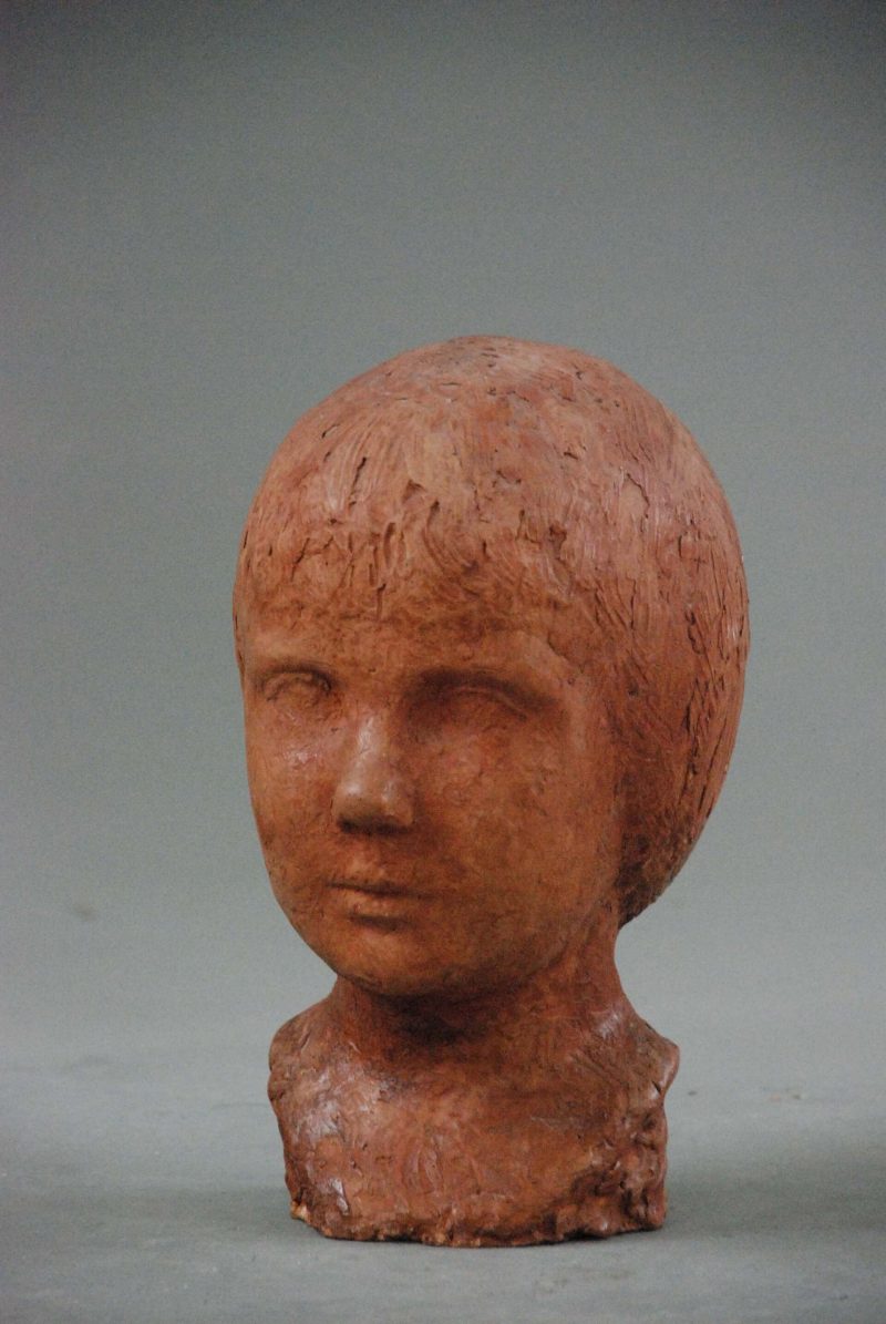 Porträt von Lone, 1970er, gebrannter Ton, H 26 cm