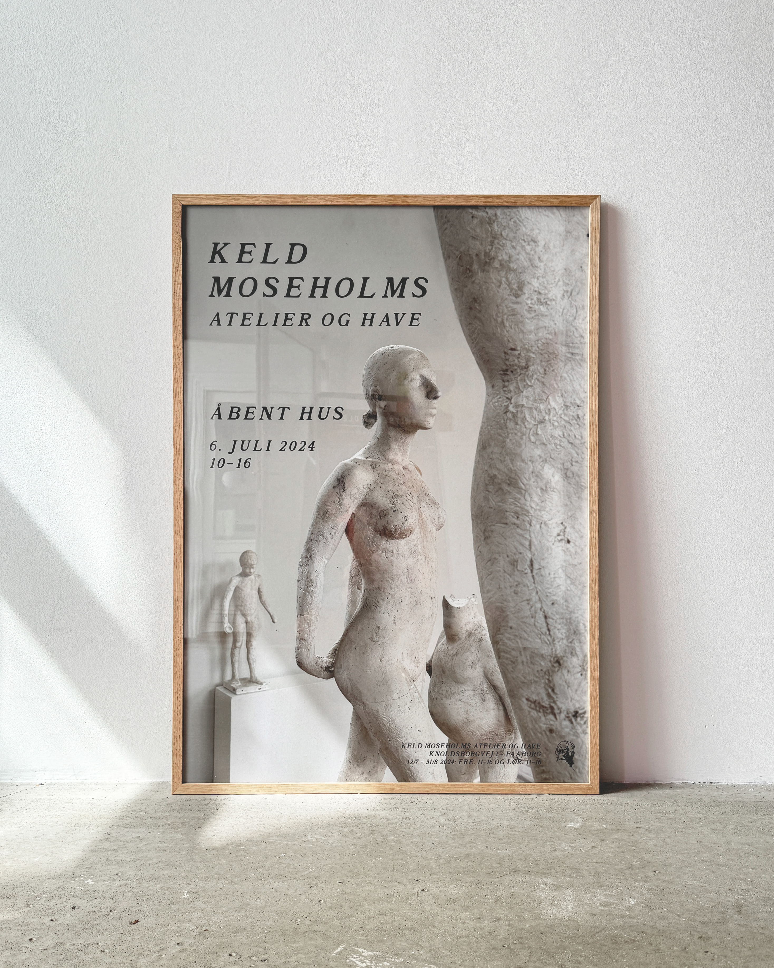 Plakat — Keld Moseholms Atelier og Have, sommer 2024